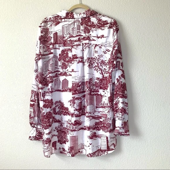 ❌SOLD❌ ZARA City Print Oversized Shirt - Picture 4 of 11